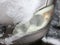 Frozen Car Headlight in March