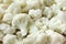 Frozen cauliflower background, macro image