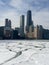 Frozen Chicago Avenue Beach