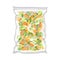 Frozen Chopped Mixed Vegetables Stored in Plastic Package Vector Illustration