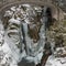 Frozen Christine Falls Below Bridge