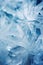 Frozen close-up ice crystals winter nature background. Cold frost seasonal arctic weather wallpaper