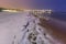 Frozen coast of Baltic Sea in Gdansk