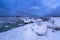 Frozen coastline of Baltic Sea in Gdynia