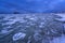 Frozen coastline of Baltic Sea in Gdynia