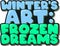 Frozen Dreams Winter Lettering