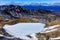 Frozen Emerald Lakes in the Tongariro National Park, New Zealand