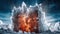 Frozen Explosion: A Captivating Display of an Exploding Ice Block