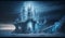 Frozen Fairytale: Whimsical Ice Castle, Starlit Splendor, and Enchanting Reindeer Sleigh Glide