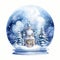 Frozen Fairytale: A Whimsical Snow Globe House in a Magical Stic