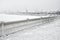 Frozen fence landscape