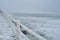 Frozen fence landscape