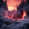 Frozen Flames - Enchanting Winter Landscape