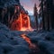 Frozen Flames - Enchanting Winter Landscape