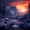 Frozen Flames - Enchanting Winter Landscape