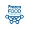 Frozen food premium, abstract label for freezing vector Illustration