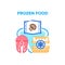 Frozen Food Vector Concept Color Illustration