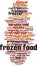 Frozen food word cloud