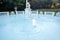 Frozen fountain in Parco dell\\\'Ombrellino - Frascati, Rome, Italy