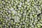 Frozen garden peas background