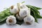 Frozen Garlic Clove on white background