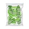 Frozen Greenery Stored in Plastic Package Vector Illustration