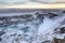 Frozen Gullfoss Sunset