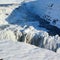 Frozen Gullfoss Waterfall in winter time