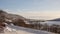 Frozen Indalsalven river from Are VM8 skilift in Jamtland, Sweden in winter