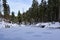 Frozen Kreda lake near Mojstrana in Vrata, Slovenia