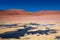 Frozen lagoon in Atacama desert