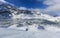 Frozen lake at Bernina Pass in Switzerland.