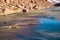 Frozen lake colors in San Pedro de Atacama in Chile