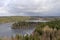 Frozen lake and forest view from the viewpoint