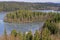 Frozen lake and forest view from the viewpoint