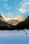 Frozen lake Gruner See Austria