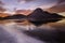 Frozen lake over the Flatiron Reservoir located in Loveland Colorado