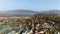 Frozen Lake And Panorama Of Zywiec Aerial View