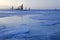 Frozen lake on Tundra