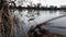 frozen lake in winter in England