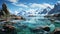 Frozen Landscape: Stylized Wallpaper Of Arctic Beaches And Karst