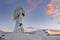 Frozen lighthouse on Rugen