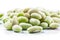 Frozen Lima Beans On White Background. Generative AI