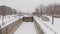 Frozen lock on Lachine canal, Montreal