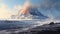 Frozen Majesty: A Stunning Arctic Volcano In Michal Lisowski\\\'s Style