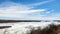 Frozen Mississippi River in eastern Missouri