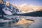 Frozen Moraine Lake in Canada