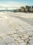 Frozen Moscow River, Embankment, Ministry of Defence, sunny wint