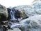 A frozen mountainside stream,Sligo Ireland