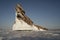 Frozen Ogoy Island on Lake Baikal in Winter. Russia